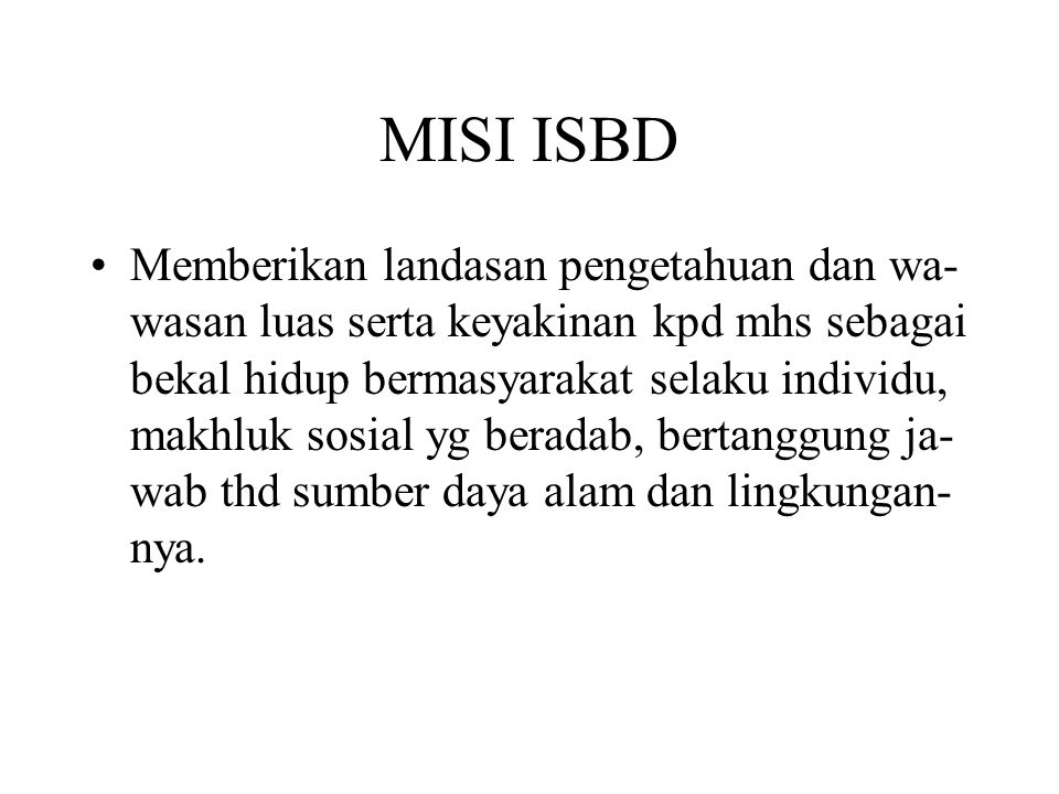 MISI ISBD