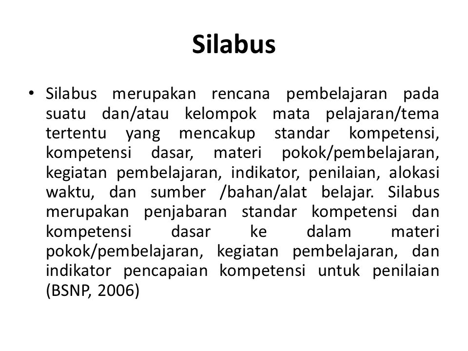 Silabus