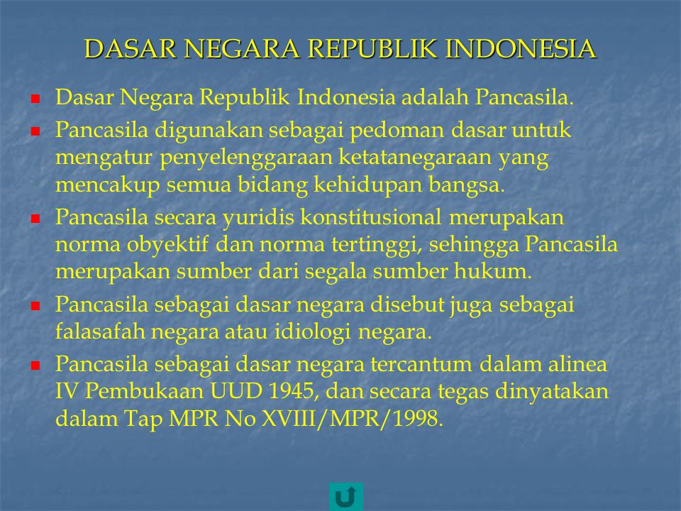 DASAR NEGARA REPUBLIK INDONESIA