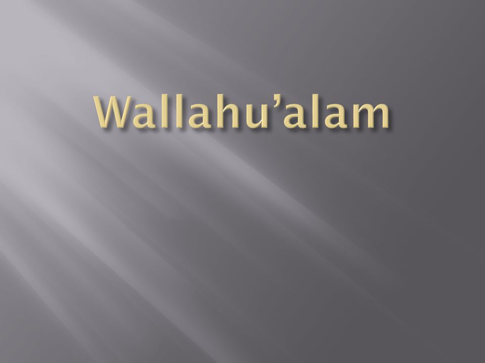 Wallahu’alam