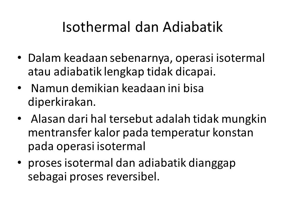 Isothermal dan Adiabatik
