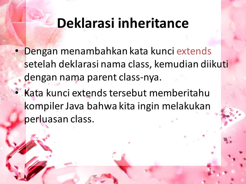 Deklarasi inheritance