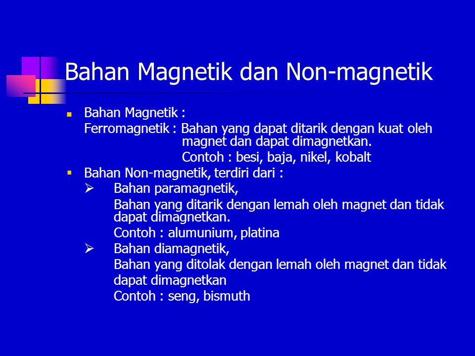 Bahan Magnetik dan Non-magnetik