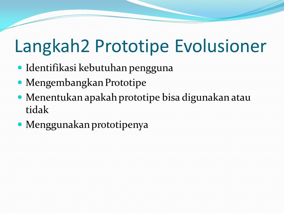 Langkah2 Prototipe Evolusioner