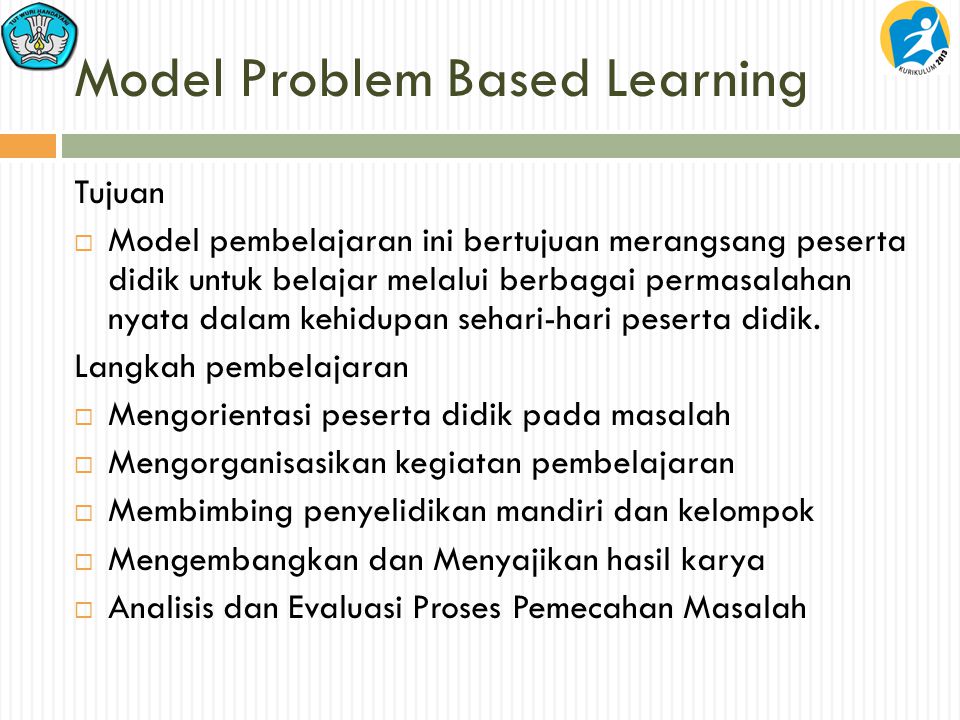 Model Problem Based Learning