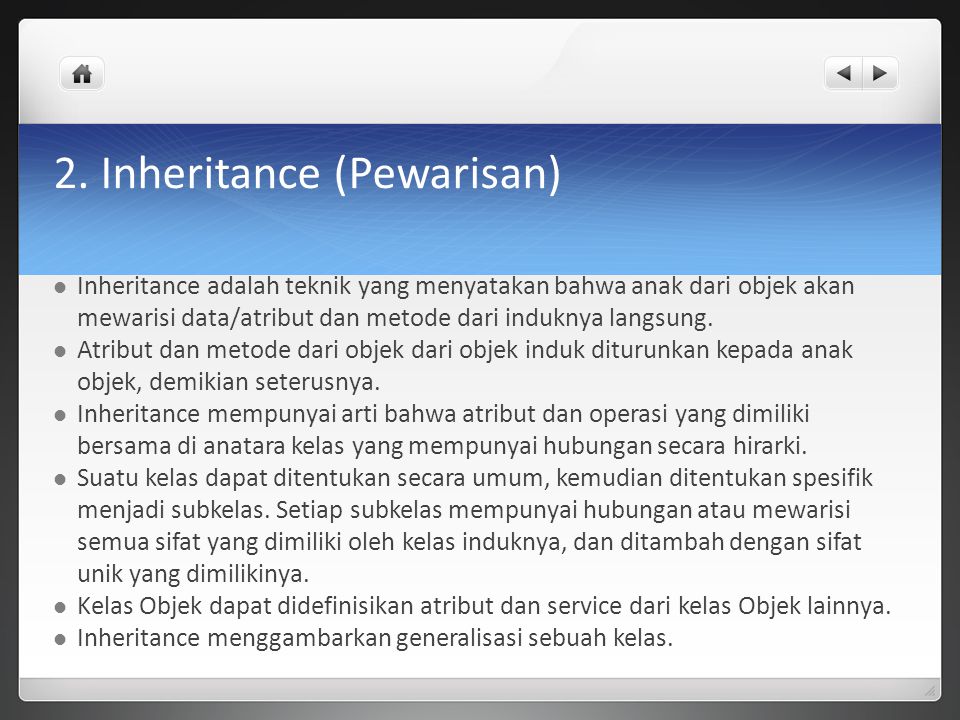 2. Inheritance (Pewarisan)