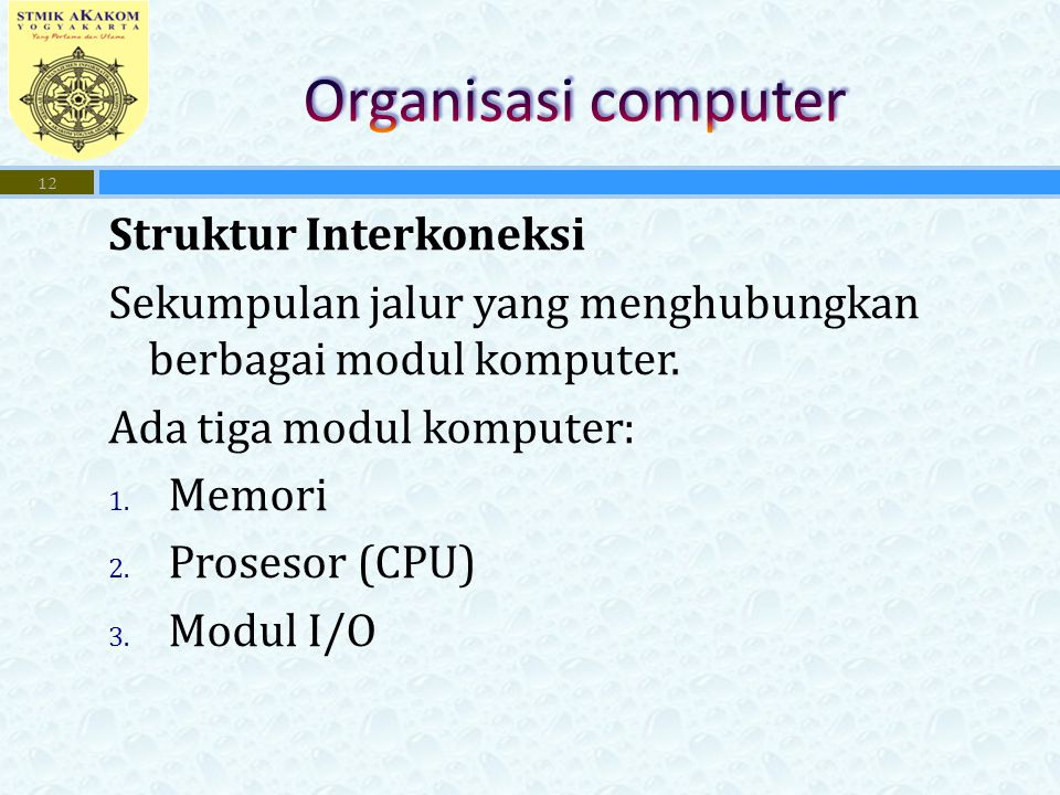 Organisasi computer Struktur Interkoneksi