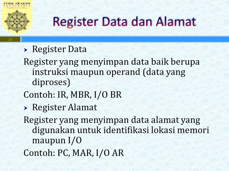 Register Data dan Alamat