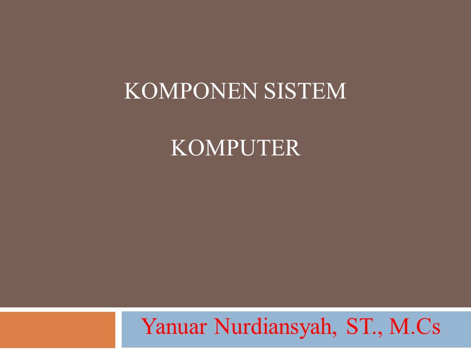 Yanuar Nurdiansyah, ST., M.Cs