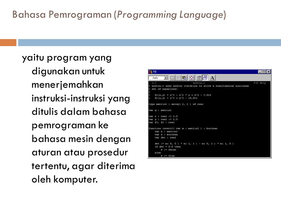 Bahasa Pemrograman (Programming Language)