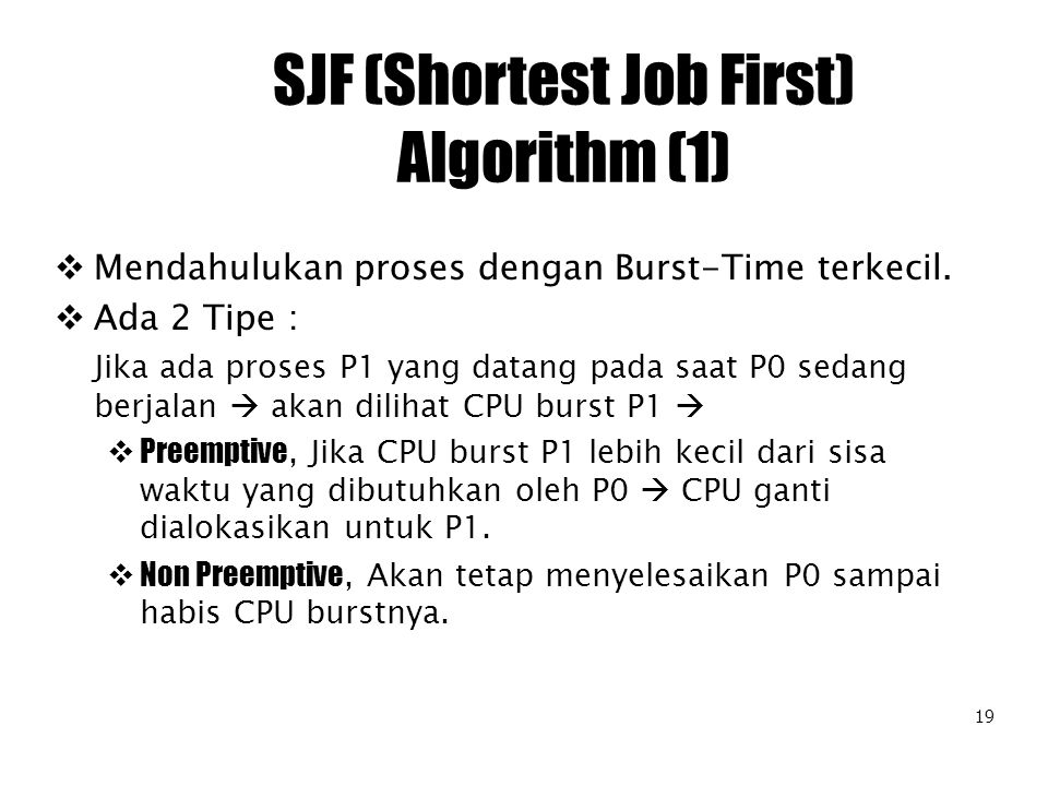 SJF (Shortest Job First) Algorithm (1)