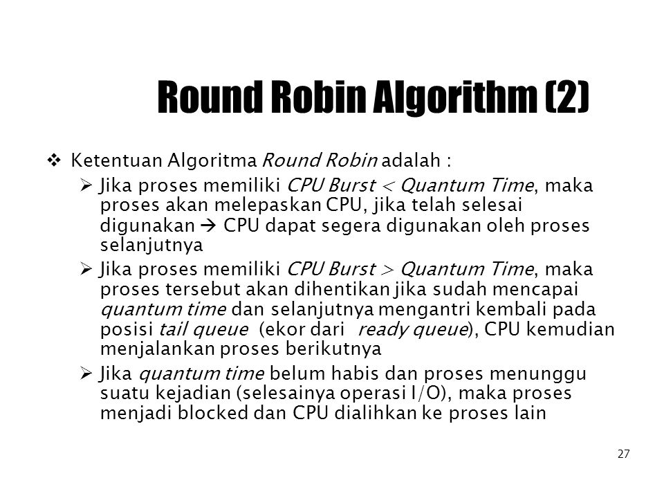 Round Robin Algorithm (2)