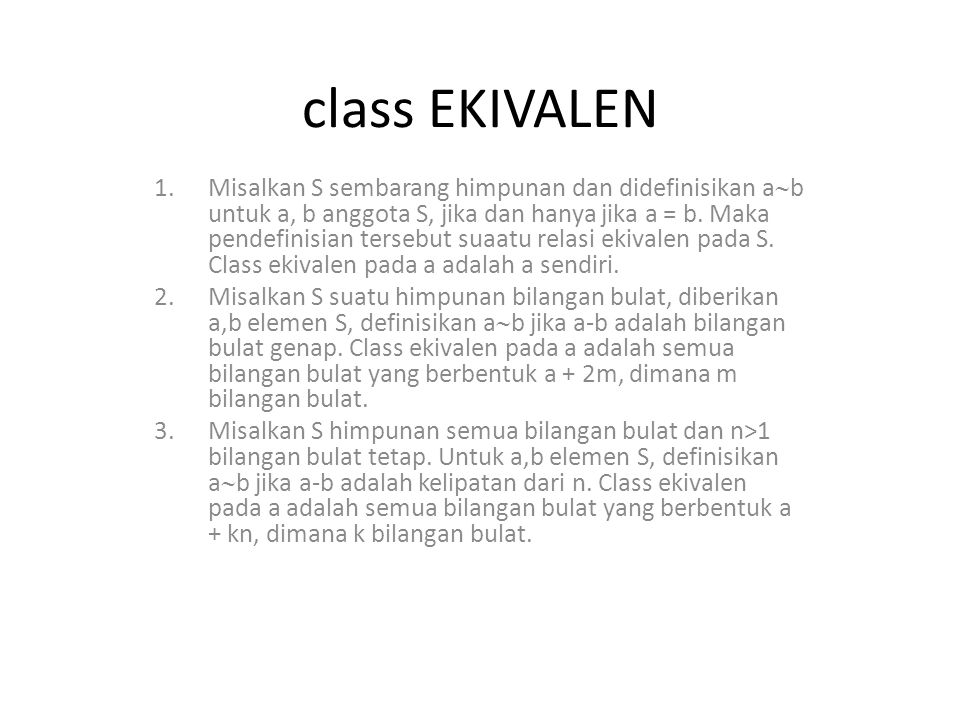 class EKIVALEN