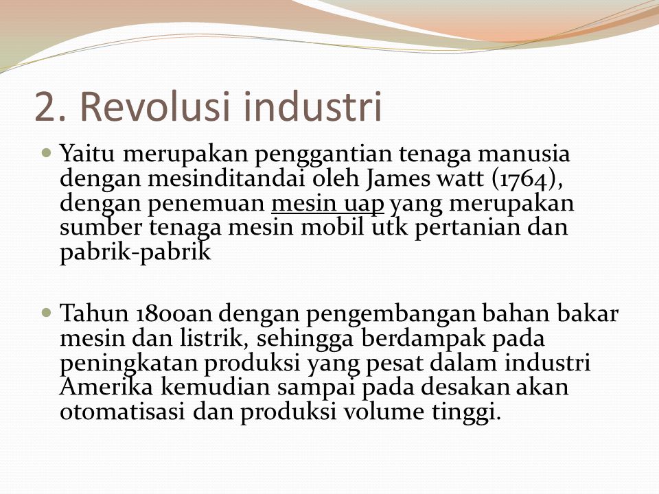 2. Revolusi industri