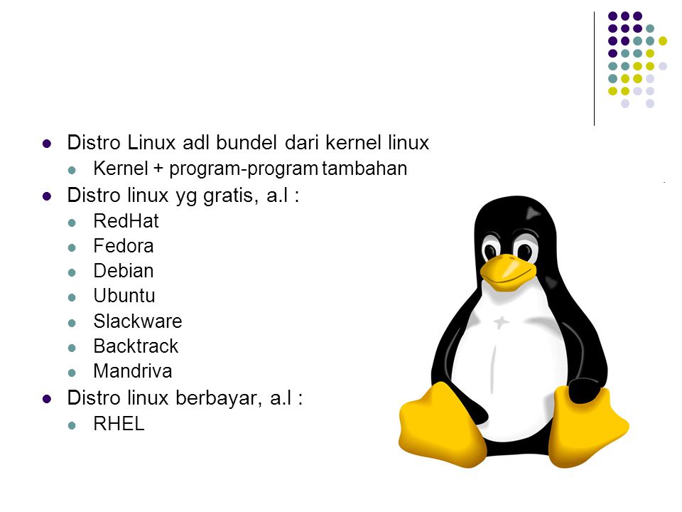 Distro Linux adl bundel dari kernel linux