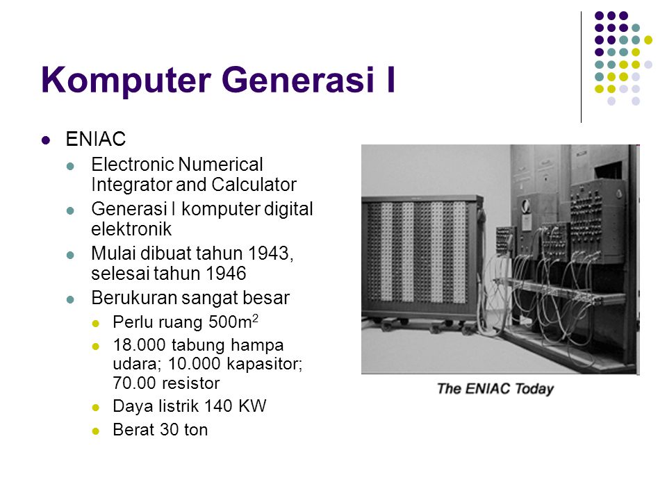 Komputer Generasi I ENIAC