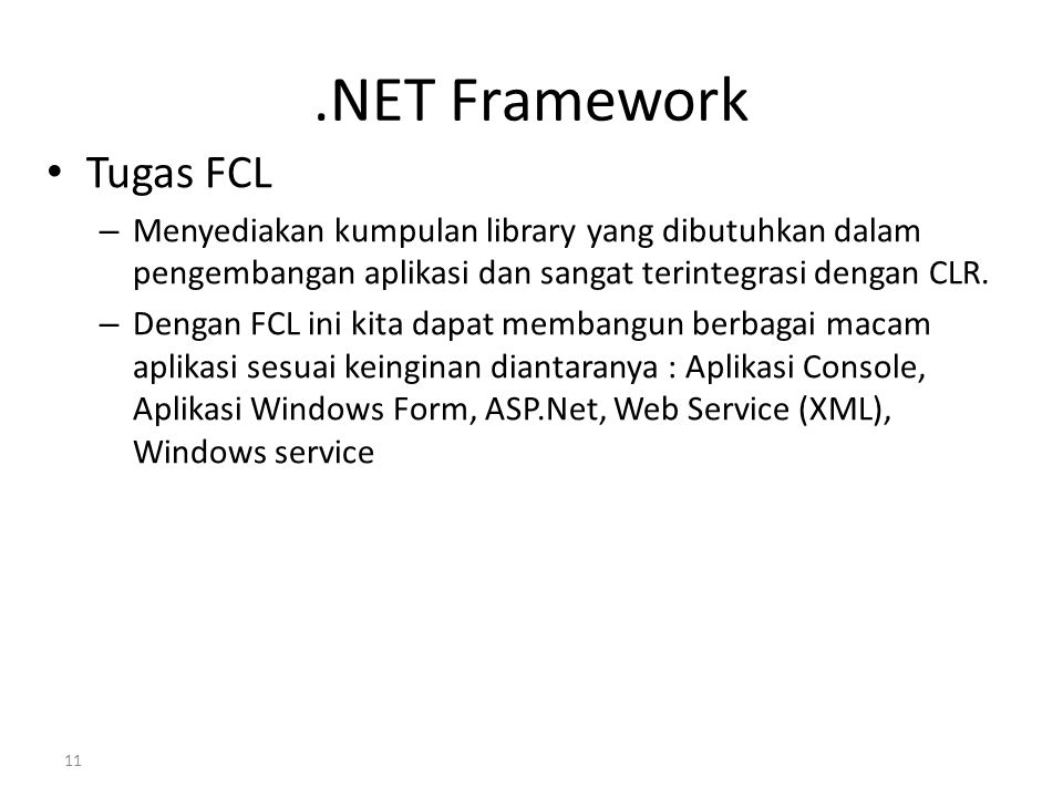 .NET Framework Tugas FCL