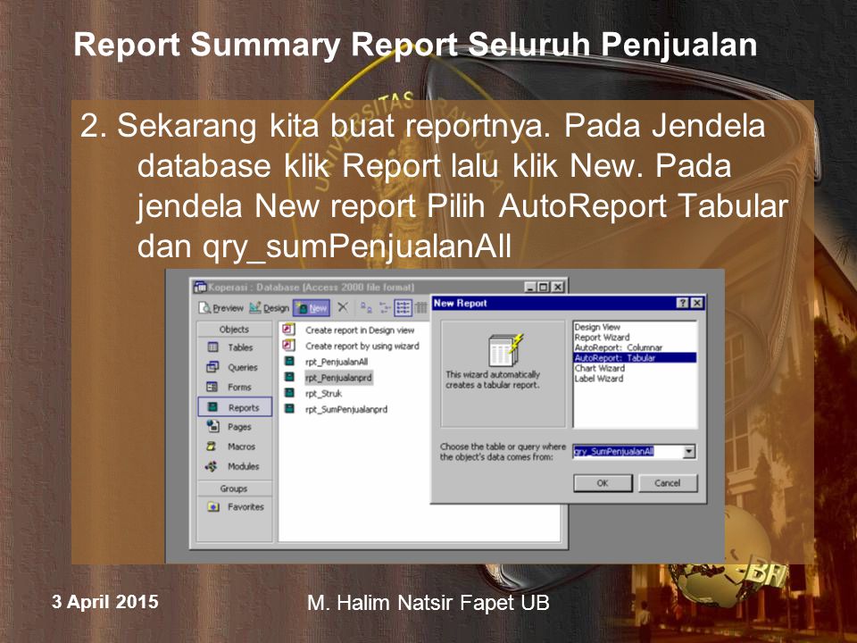 Report Summary Report Seluruh Penjualan