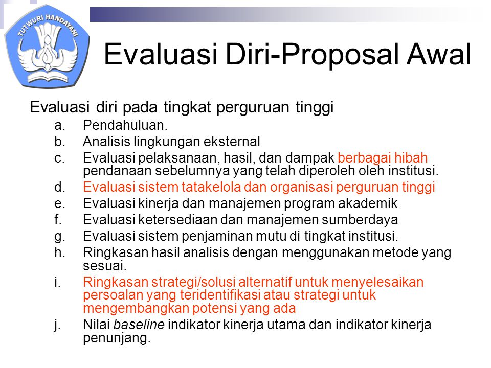 Evaluasi Diri-Proposal Awal