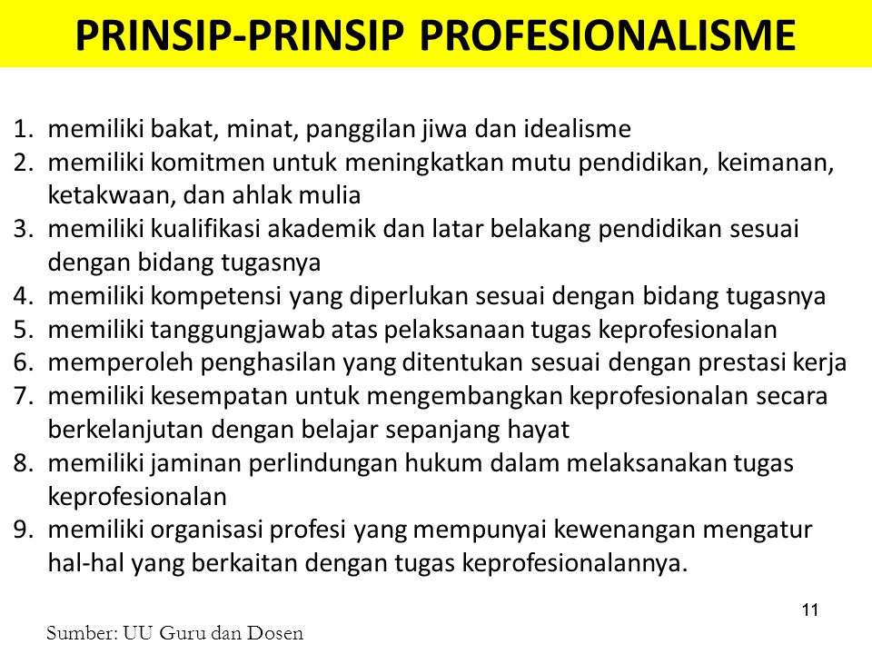 PRINSIP-PRINSIP PROFESIONALISME