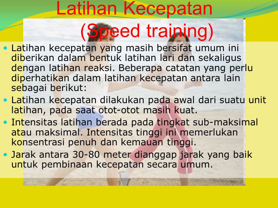 Latihan Kecepatan (Speed training)