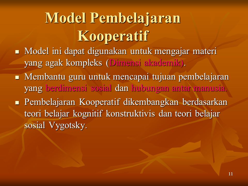 Model Pembelajaran Kooperatif