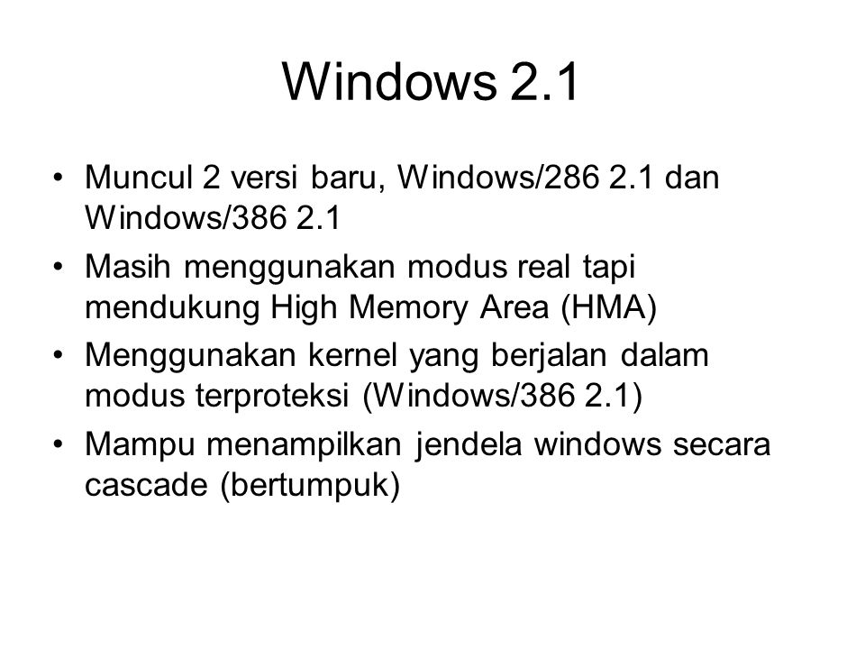 Windows 2.1 Muncul 2 versi baru, Windows/ dan Windows/