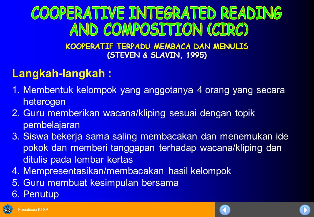 COOPERATIVE INTEGRATED READING AND COMPOSITION (CIRC)