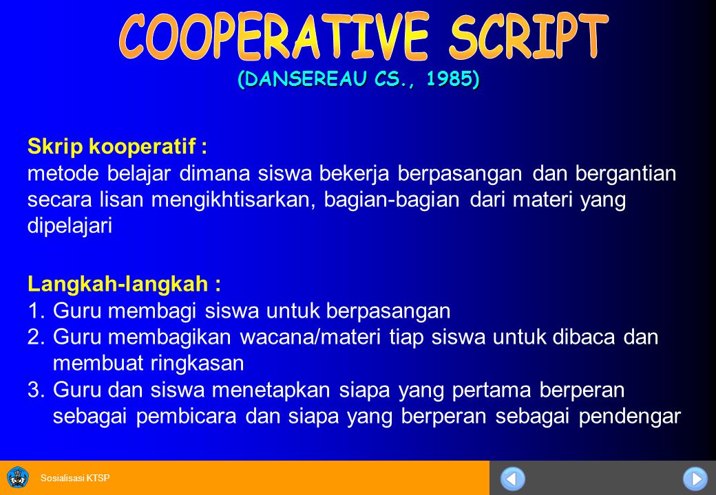 COOPERATIVE SCRIPT Skrip kooperatif :