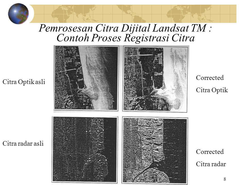 Pemrosesan Citra Dijital Landsat TM : Contoh Proses Registrasi Citra