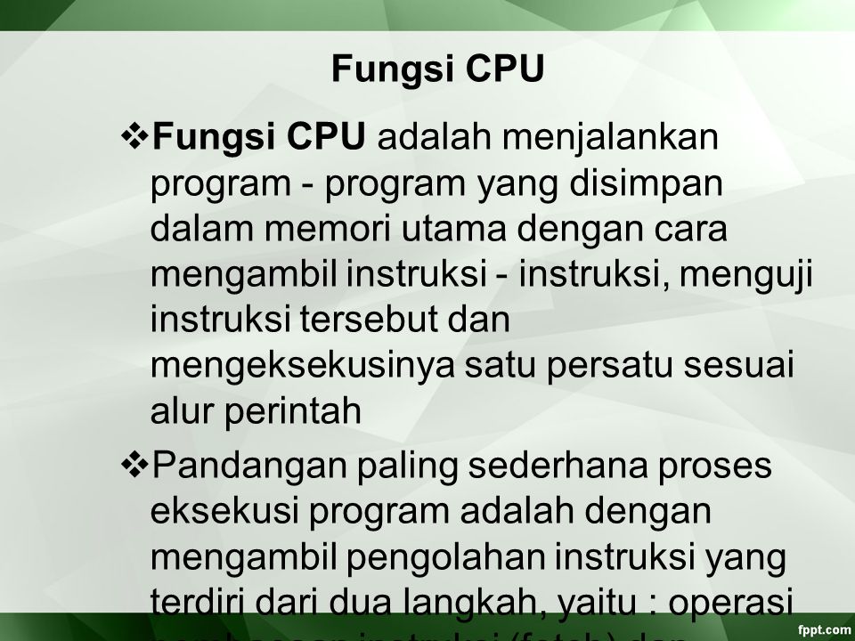 Fungsi CPU
