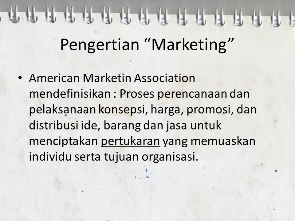 Pengertian Marketing