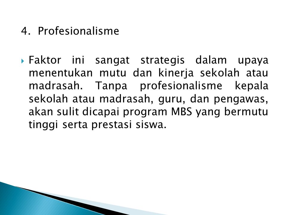 4. Profesionalisme