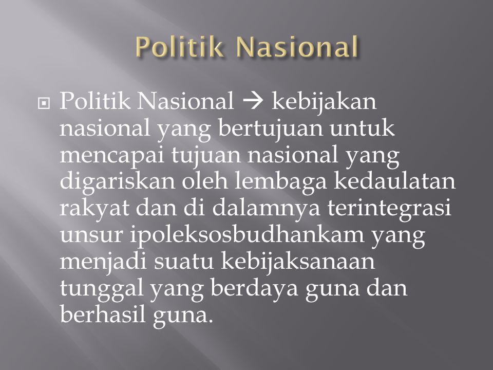Politik Nasional