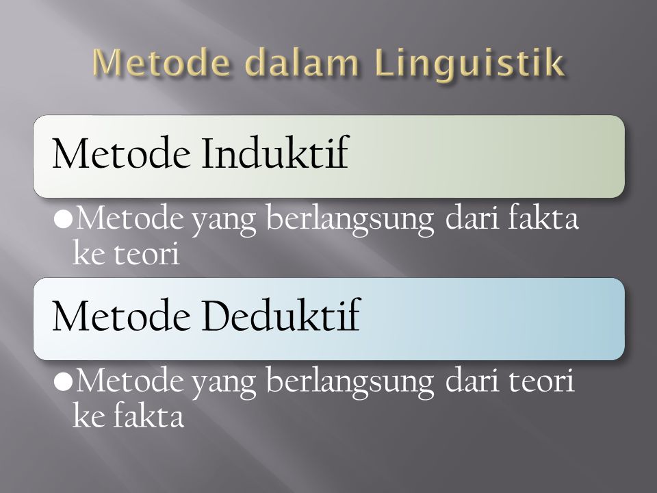 Metode dalam Linguistik