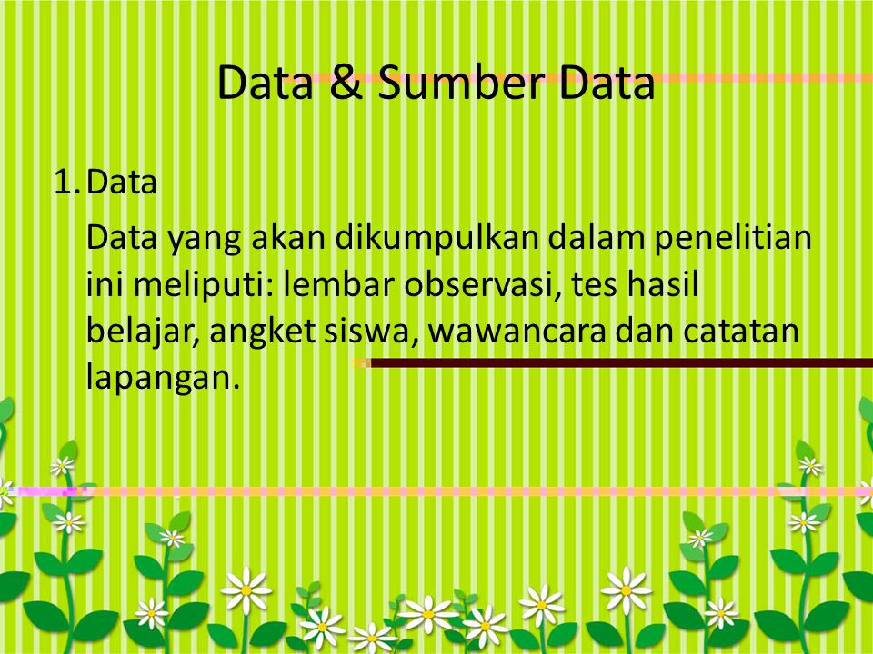 Data & Sumber Data 1. Data.