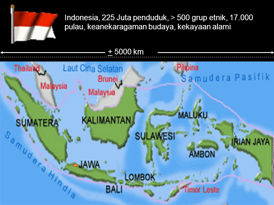 Indonesia, 225 Juta penduduk, > 500 grup etnik, 17