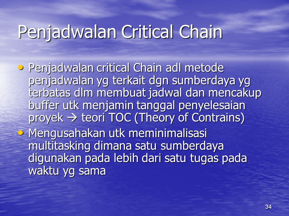 Penjadwalan Critical Chain