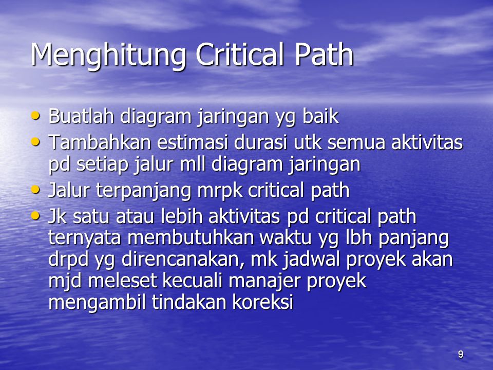 Menghitung Critical Path
