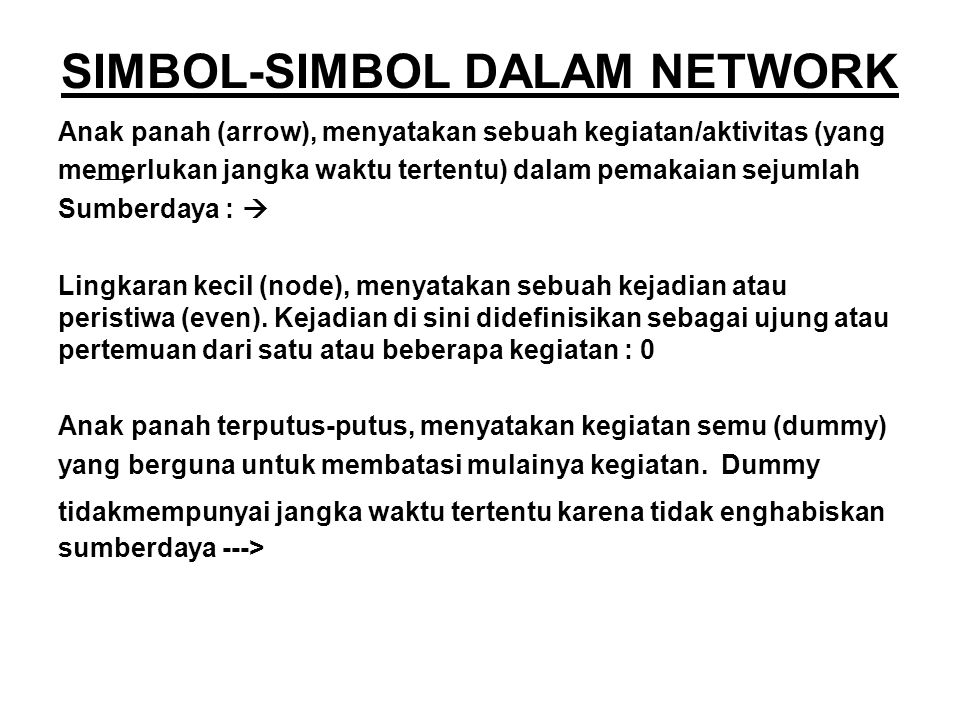 SIMBOL-SIMBOL DALAM NETWORK