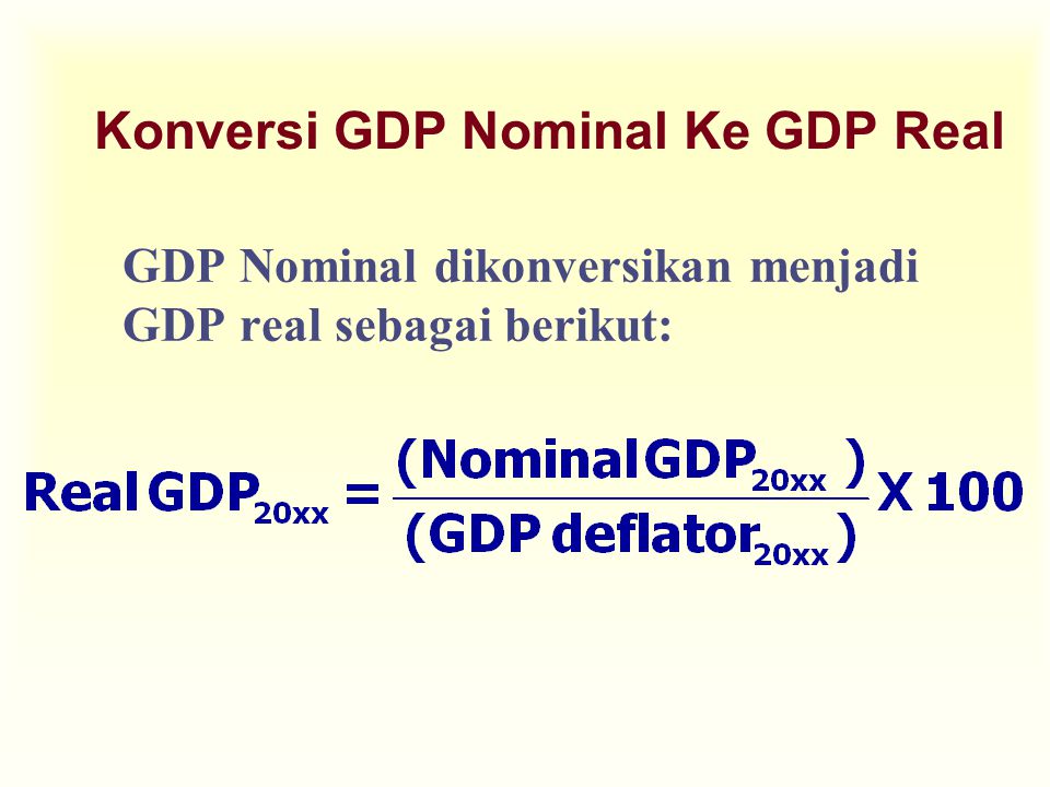 Konversi GDP Nominal Ke GDP Real