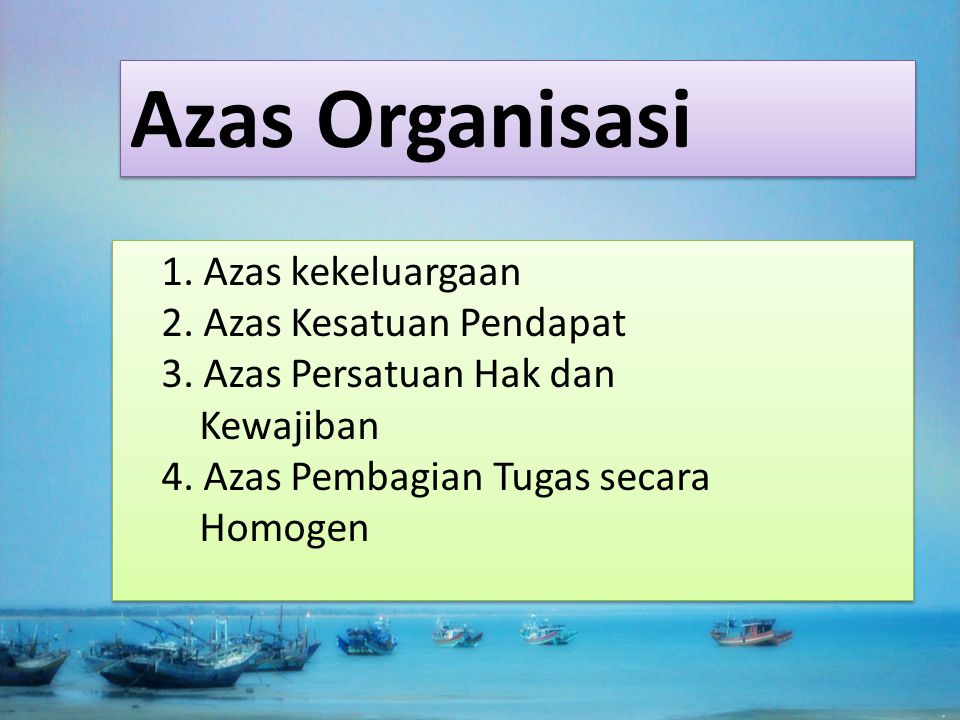 Azas Organisasi