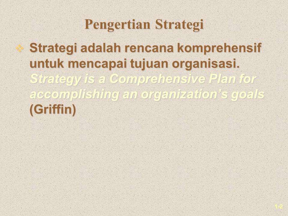 Pengertian Strategi