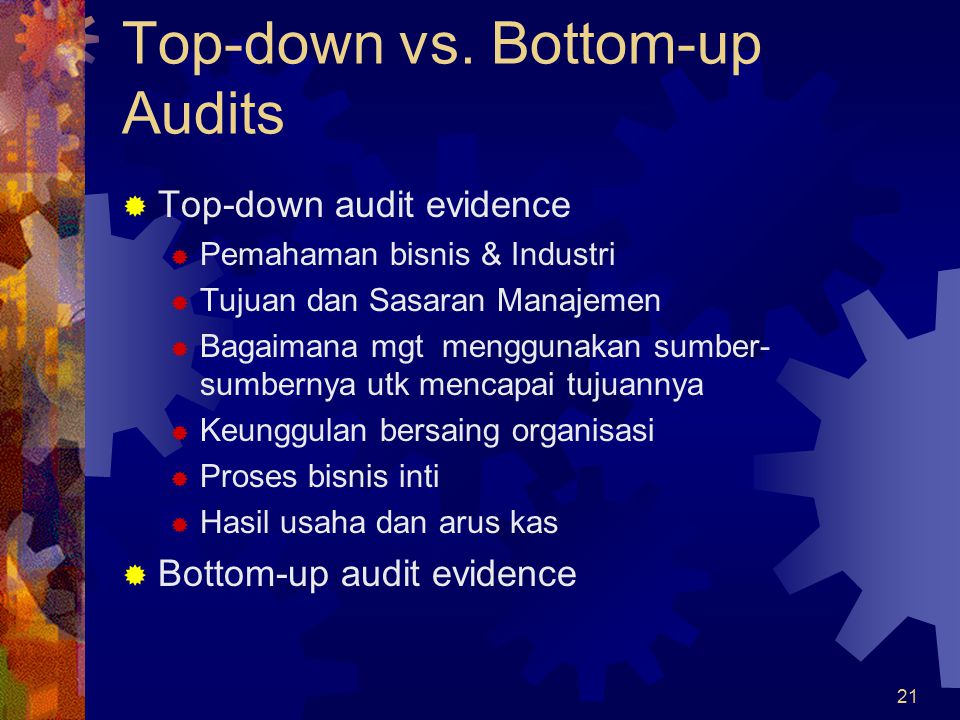 Top-down vs. Bottom-up Audits