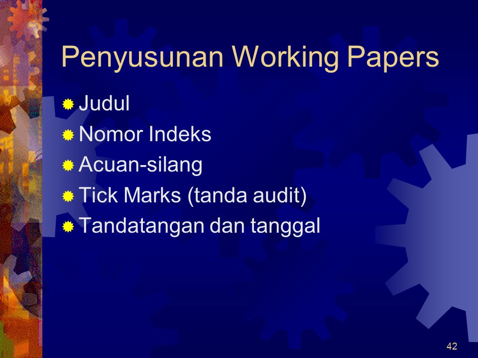 Penyusunan Working Papers