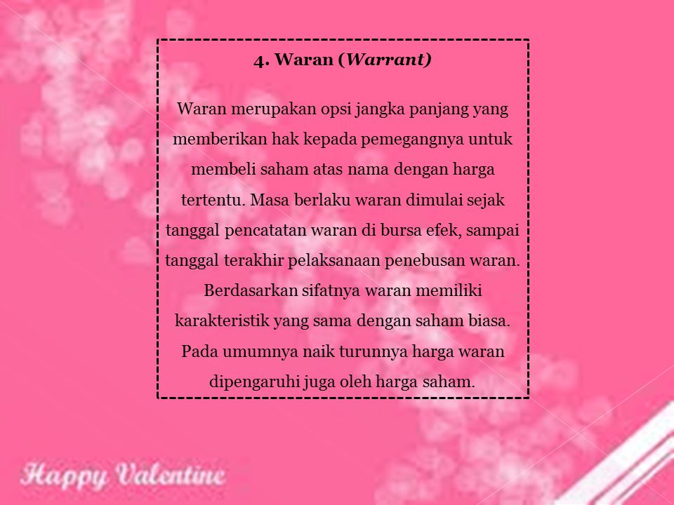 4. Waran (Warrant)