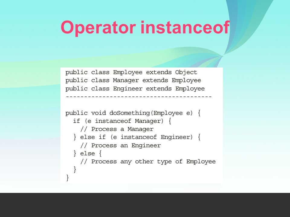 Operator instanceof