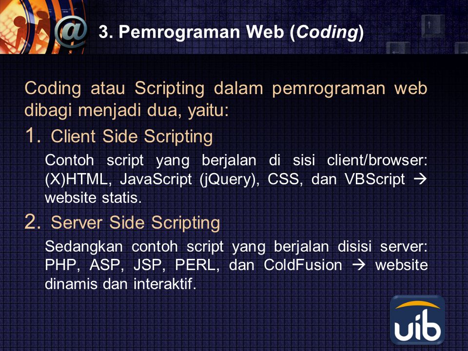 3. Pemrograman Web (Coding)