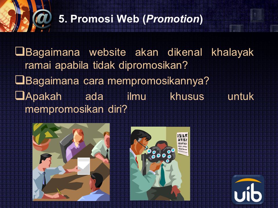 5. Promosi Web (Promotion)