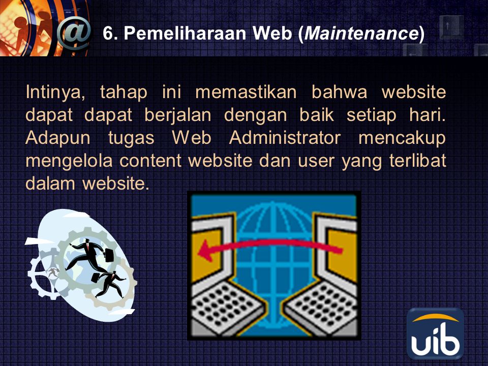 6. Pemeliharaan Web (Maintenance)